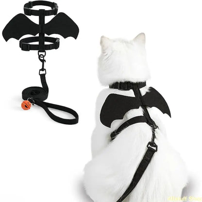 Get Your Furry Friend Ready for Halloween with the 2026 Unisex Bat Wing Mesh Vest Harness! Perfect for Small Pets, Escape-Proof & Lightweight for Fun Walks and Cosplay Adventures! 🦇🎃✨