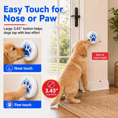 Chunhee Dog Potty Training Doorbell Kit - Chew-Proof, 36 Custom Sounds, 0-115Db Adjustable Volume, Touch Button, Potty Alert, Indoor & Outdoor Pet Supply for Accident Reduction