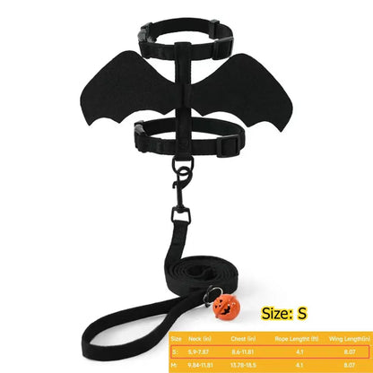 Get Your Furry Friend Ready for Halloween with the 2026 Unisex Bat Wing Mesh Vest Harness! Perfect for Small Pets, Escape-Proof & Lightweight for Fun Walks and Cosplay Adventures! 🦇🎃✨